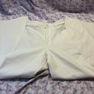 🍄Zara White Wide-Leg Flare Jeans